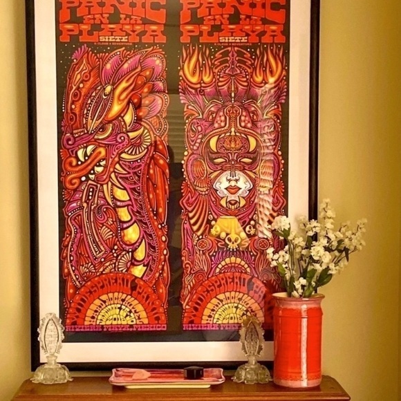 Large Vase Artisan Vintage NEW Red + Purple Large Vase Made in France - Picture 7 of 11